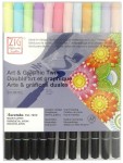 KURETAKE Pisaki dwustronne brush Twin ZIG 12 kol Pastel