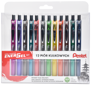 PENTEL Pióro kulkowe długopis Energel 0,7 mm 12 kolorów