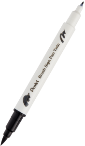 PENTEL Pisak dwustronny pędzelkowy brush Sign Pen Twin - KOLORY