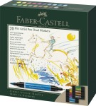 FABER-CASTELL Pisaki dwustronne Pitt 20 kolorów