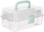 DPCRAFT Kuferek rozkładany organizer Mint 27 x 17,5 x 14 cm