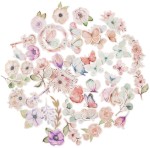 DPCRAFT Kształty papierowe die cuts Flowers & Butterflies