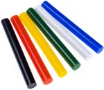 DPCRAFT Wkłady klejowe kolorowe do pistoletu na gorąco 11 mm / 6 sztuk