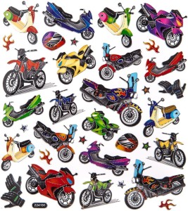 DPCRAFT Naklejki ozdobne Motocykle 34 sztuki