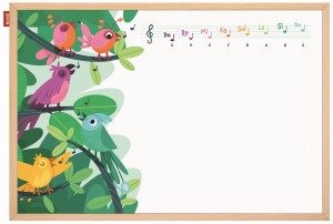 MemoBe Tablica suchościeralna magnetyczna 90x60 Music adventure!