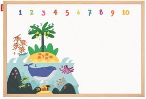 MemoBe Tablica suchościeralna magnetyczna 90x60 Numbers adventure!