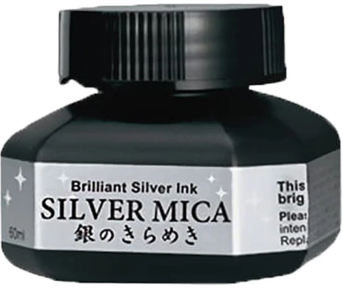 SILVER MICA INK - 60ml - BA302-6 Srebrny tusz do kaligrafii i rysunku.jpg