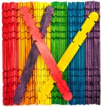 DPCRAFT Patyczki drewniane konstrukcyjne kolorowe 50 sztuk