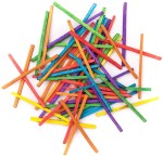 DPCRAFT Patyczki zapałki drewniane kolorowe 5 cm 500 sztuk