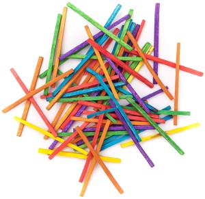DPCRAFT Patyczki zapałki drewniane kolorowe 5 cm 500 sztuk