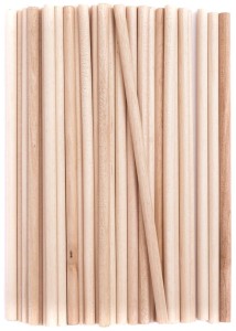 DPCRAFT Patyczki drewniane okrągłe naturalne 50 szt
