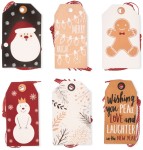 DPCRAFT Zawieszki prezentowe ze sznurkiem 24 sztuki Merry&Bright