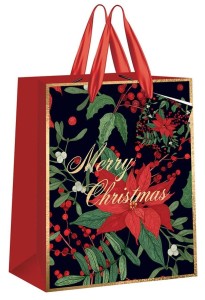 INTERDRUK Torebka prezentowa świąteczna średnia 26,5 x 33 x 13 cm