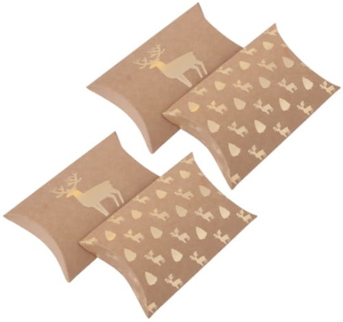 PUDEŁKA SKŁADANE PILLOW BOX, 10X11 CM, JELEŃ, 4 SZT.jpg
