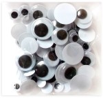 DPCRAFT Oczka ruchome samoprzylepne do maskotek MIX 75 sztuk