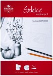 KOH-I-NOOR Blok szkicowy szkicownik Inspiracje 3 A4 szablon