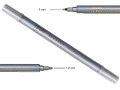 PISAK METALICZNY DWIE KOŃCÓWKI SREBRO 1,0 1,2 MM-2.jpg