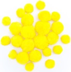 DPCRAFT Pompony akrylowe żółte 24 sztuki