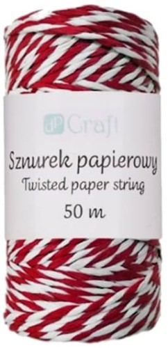 SZNUREK PAPIEROWY SKRĘCANY, CZERWONO-BIAŁY, 50 M.jpg