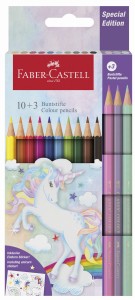 FABER-CASTELL Kredki sześciokątne 10 + 3 pastelowe Unicorn