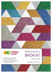 HAPPY COLOR Blok papieru z efektami A4 Brokat