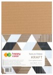 HAPPY COLOR Tektura falista A4 blok 10 kolorów KRAFT