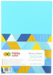 HAPPY COLOR Tektura falista A4 blok 5 kolorów OCEAN