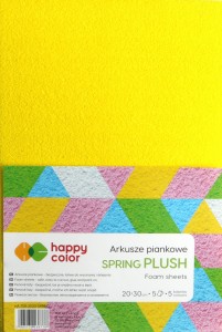 HAPPY COLOR Folia piankowa blok A4 5 kolorów SPRING PLUSH