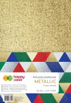 HAPPY COLOR Folia piankowa blok A4 5 kolorów METALLIC
