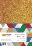HAPPY COLOR Folia piankowa blok A4 5 kolorów BROKAT