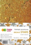 HAPPY COLOR Folia piankowa naklejki A4 5 kolorów STARS