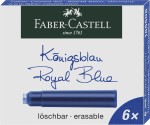 FABER-CASTELL Naboje do pióra 6 sztuk NIEBIESKIE