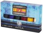 ASTRA Farby w tubach tempera 6 kolorów po 20 ml Artea