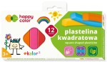 HAPPY COLOR Plastelina kwadratowa szkolna 12 kolorów