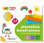 HAPPY COLOR Plastelina kwadratowa szkolna 24 kolory