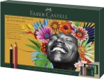 FABER-CASTELL Kredki Polychromos 40 kol + 8 ołówków Matt + akcesoria ZESTAW