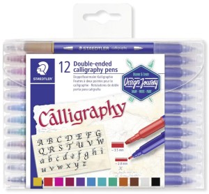 STAEDTLER Pisaki dwustronne do kaligrafii letteringu 12 kolorów