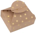 PUDEŁKA SKŁADANE CANDY BOX, 6X7,5X2,5 CM, ZŁOTE GWIAZDKI, 4 SZT.jpg