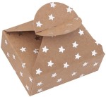 DPCRAFT Pudełka prezentowe świąteczne 6 x 7,5 x 2,5 cm 4 sztuki Srebrne Gwiazdki