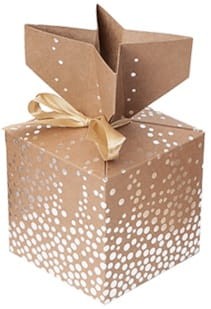 PUDEŁKA SKŁADANE CANDY BOX, 10X10 CM SREBRNE KROPKI, 2 SZT.jpg