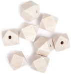 DPCRAFT Drewniane koraliki geometryczne 20 mm 8 sztuk
