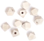 DPCRAFT Drewniane koraliki geometryczne 15 mm 10 sztuk