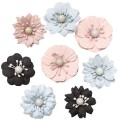 KWIATY PAPIEROWE, 8 SZT. PASTELS&BLACK.jpg