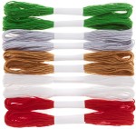 DPCRAFT Mulina zestaw nici do haftu 8 m 10 sztuk ŚWIĄTECZNE