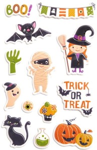 DPCRAFT Naklejki wypukłe Puffy Halloween 13 sztuk