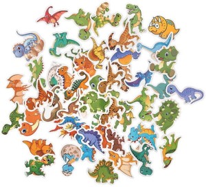 DPCRAFT Naklejki winylowe Dinozaury 50 sztuk