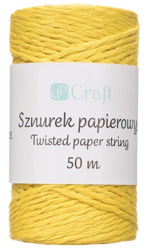 SZNUREK PAPIEROWY SKRĘCANY, ŻÓŁTY, 50 M.jpg