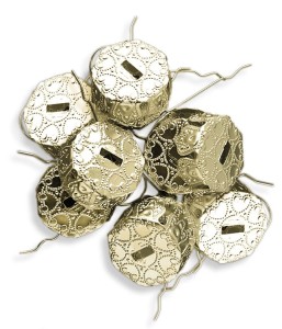 DPCRAFT Zawieszki haczyki do bombek 18 mm ZŁOTE 10 sztuk