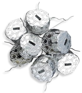 DPCRAFT Zawieszki haczyki do bombek 18 mm SREBRNE 10 sztuk