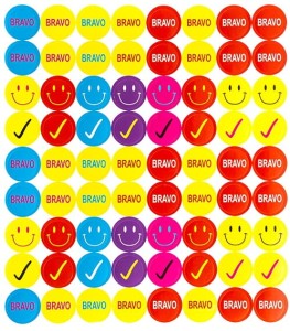 DPCRAFT Naklejki motywacyjne buźki dla dzieci 280 sztuk